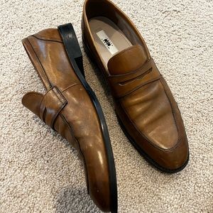 Mens Joseph Abboud size 10.5 cognac loafers
